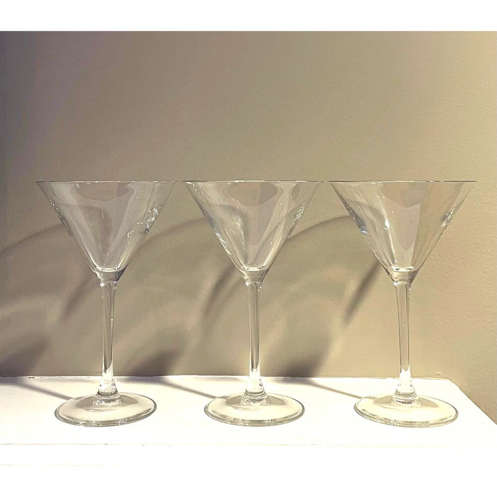 Arc France Martini Glasses, Clear, Set of 3, 10 oz.